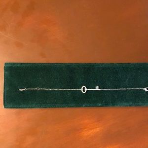 Delicate Key Bracelet with Rhinestones